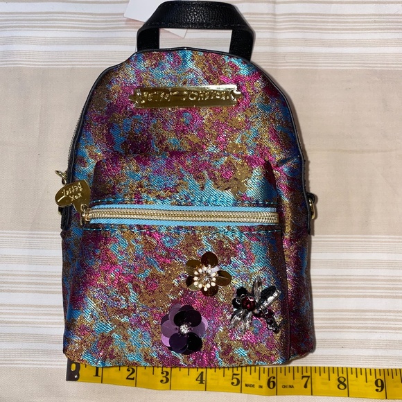 Betsey Johnson Mini Backpack Purse Cross Body Bag NEW NWT Embellished DragonFly - Picture 5 of 11